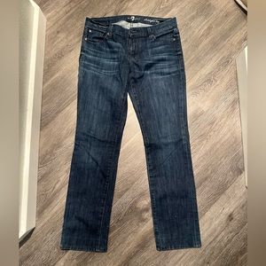 Womens 7 for all man kind straight leg jeans